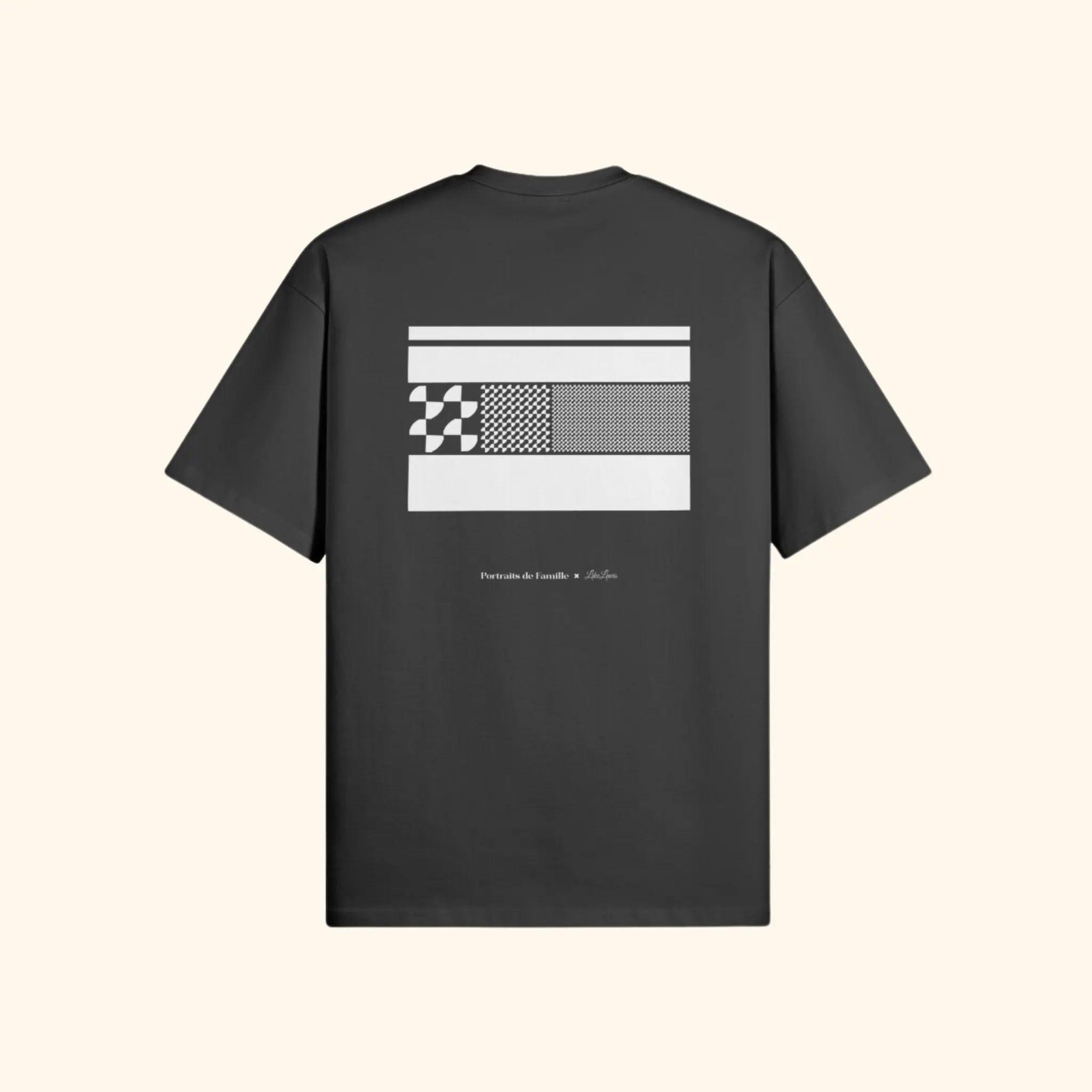 Portraits de Famille The Tee Anon Midnight Black Heavy Cotton Back