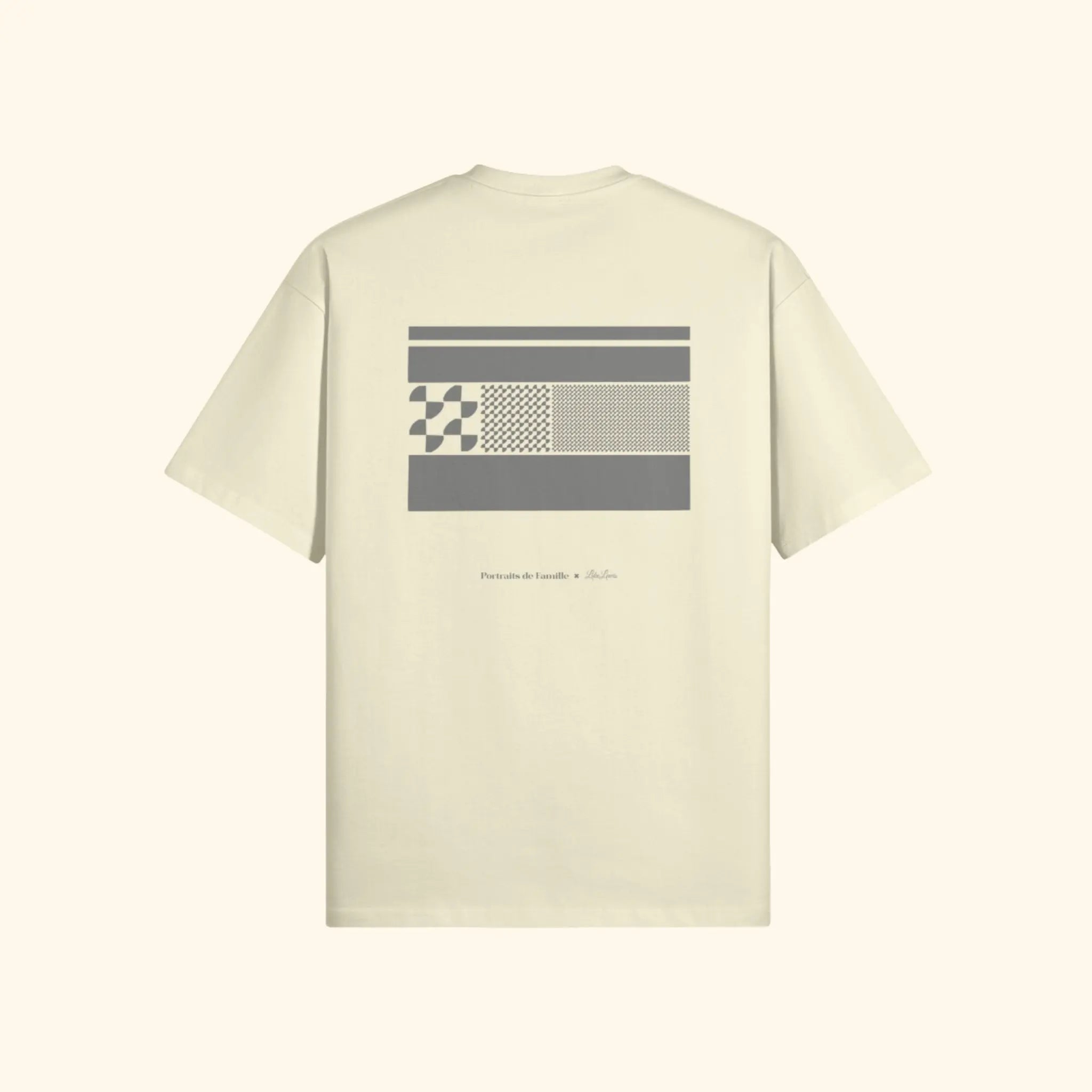 Portraits de Famille The Tee Anon Pastel Cream Heavy Cotton Back