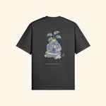 Portraits de Famille The Tee Blooming Midnight Black Heavy Cotton Back