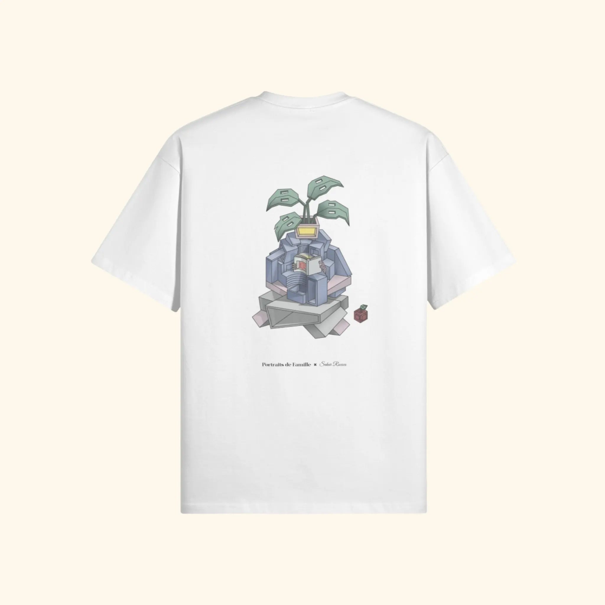 Portraits de Famille The Tee Blooming Off White Heavy Cotton Back