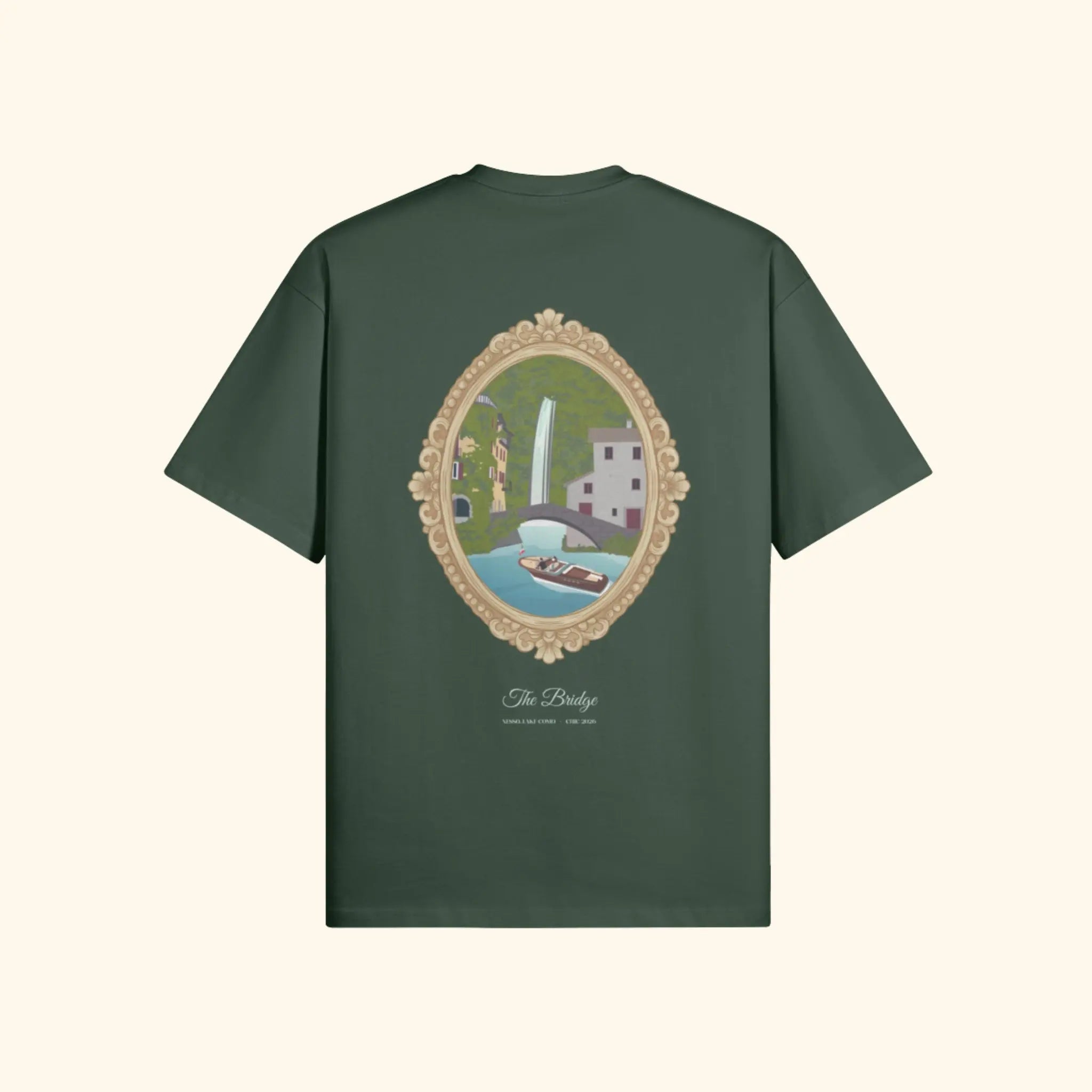 Portraits de Famille The Tee Bridge Forest Green Heavy Cotton Back