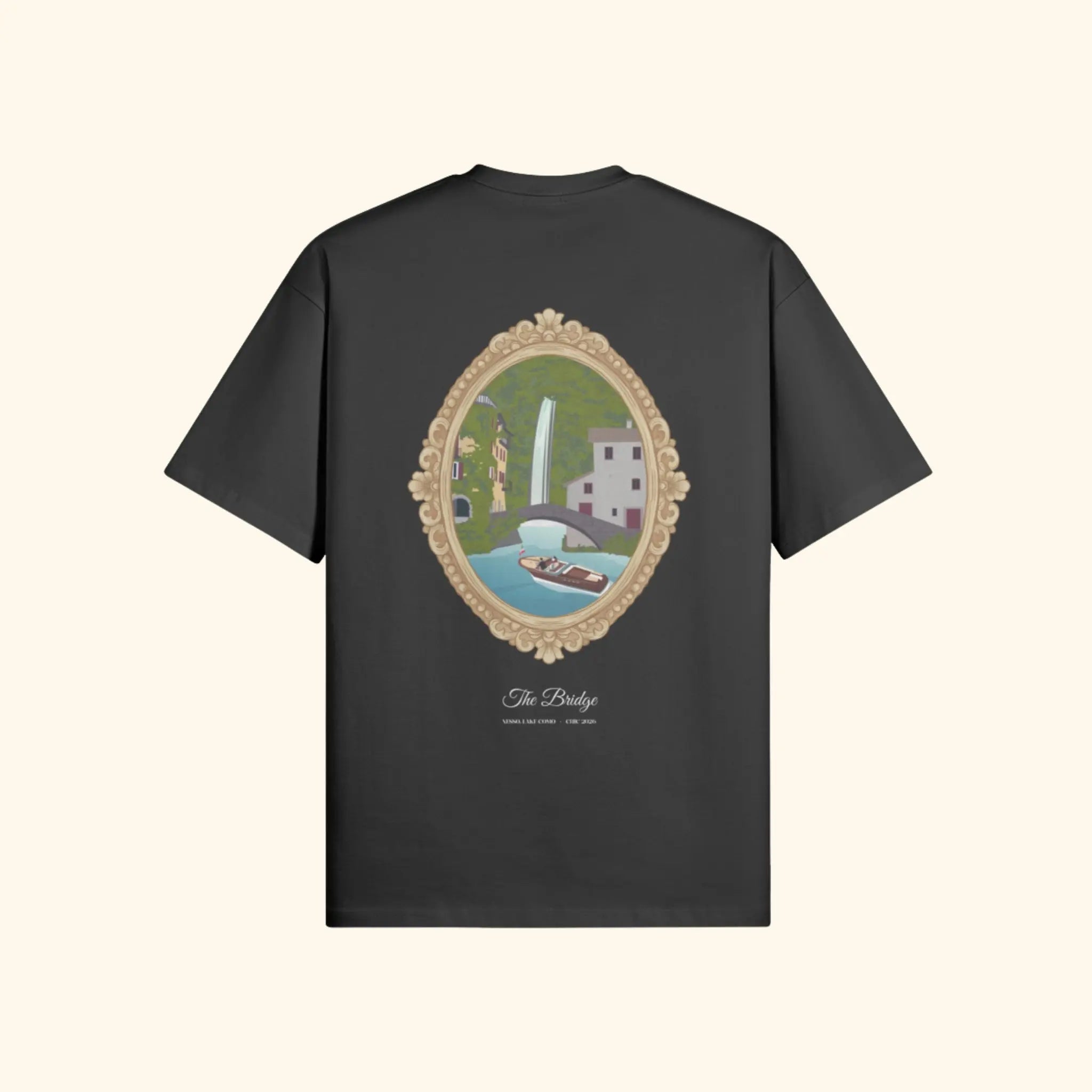 Portraits de Famille The Tee Bridge Midnight Black Heavy Cotton Back