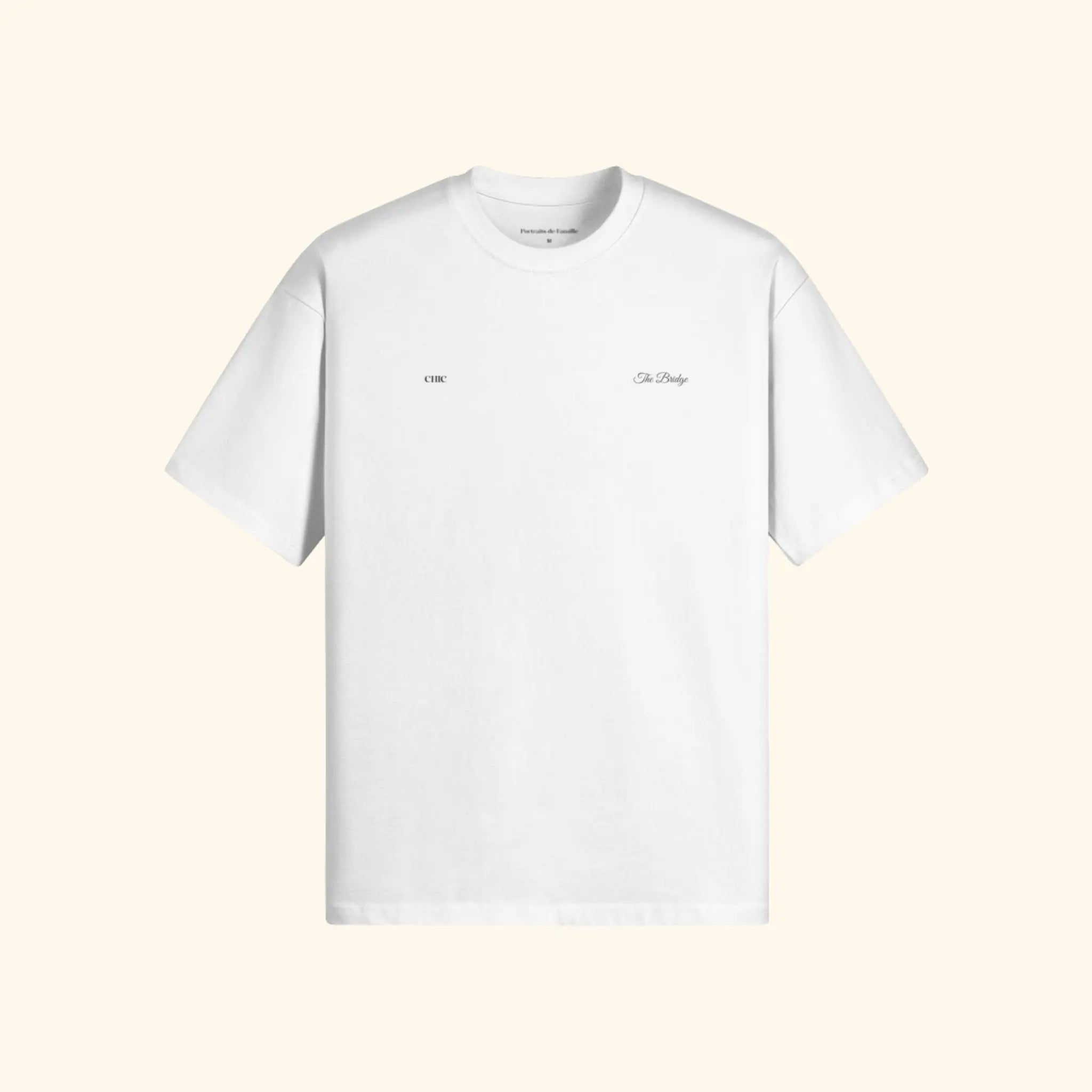 Portraits de Famille The Tee Bridge Off White Heavy Cotton Front