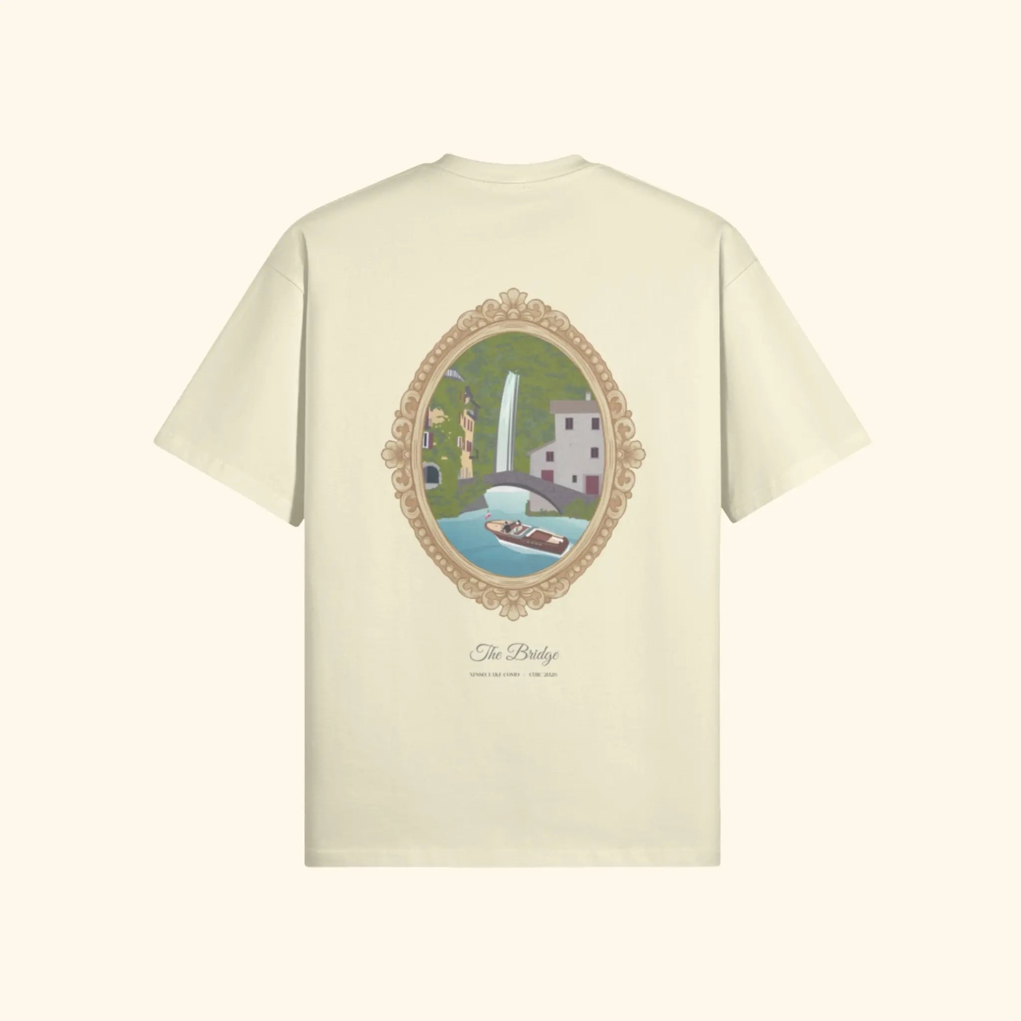 Portraits de Famille The Tee Bridge Pastel Cream Heavy Cotton Back