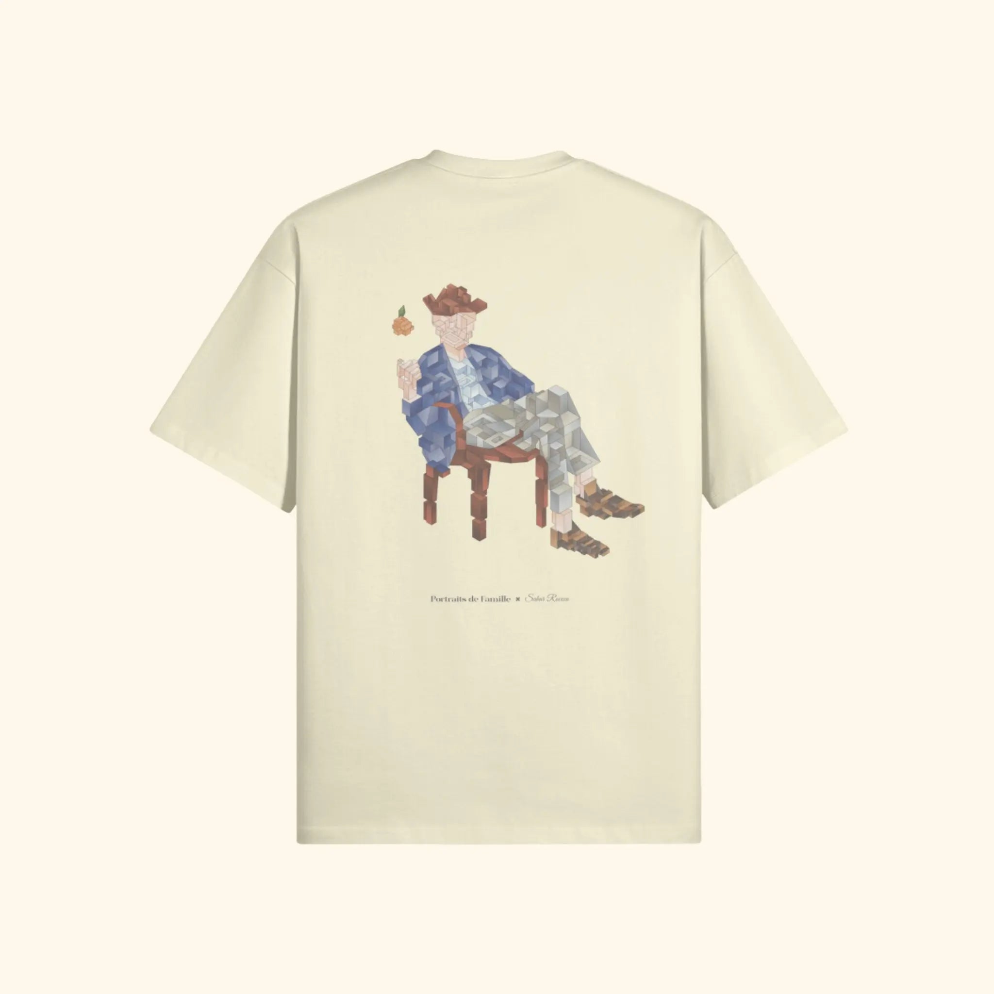 Portraits de Famille The Tee Catch Pastel Cream Heavy Cotton Back