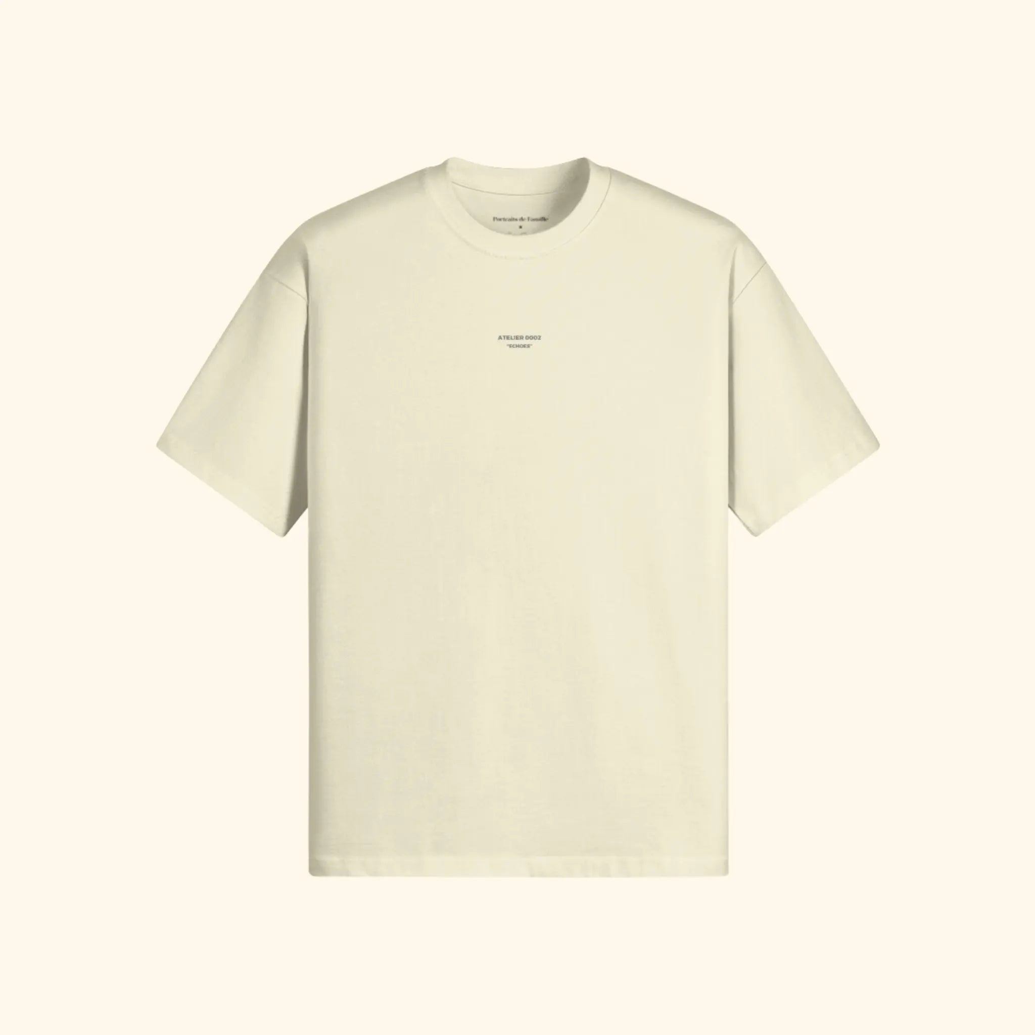 Portraits de Famille The Tee Catch Pastel Cream Heavy Cotton Front