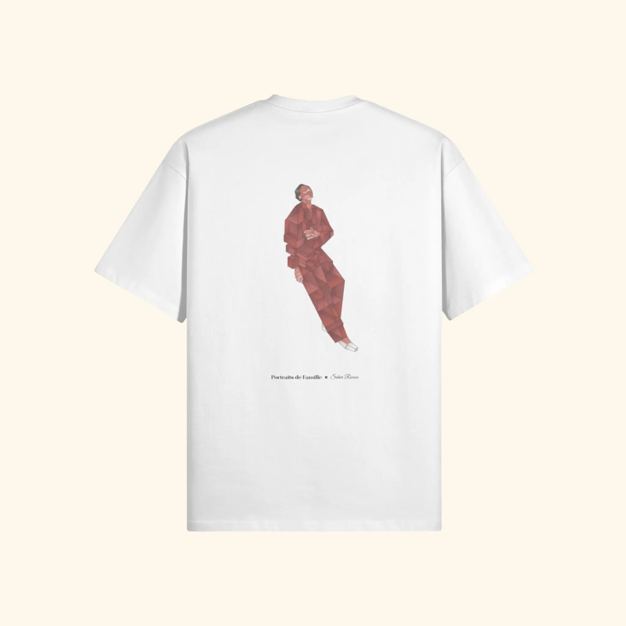 Portraits de Famille The Tee Discomfort Off White Heavy Cotton Back