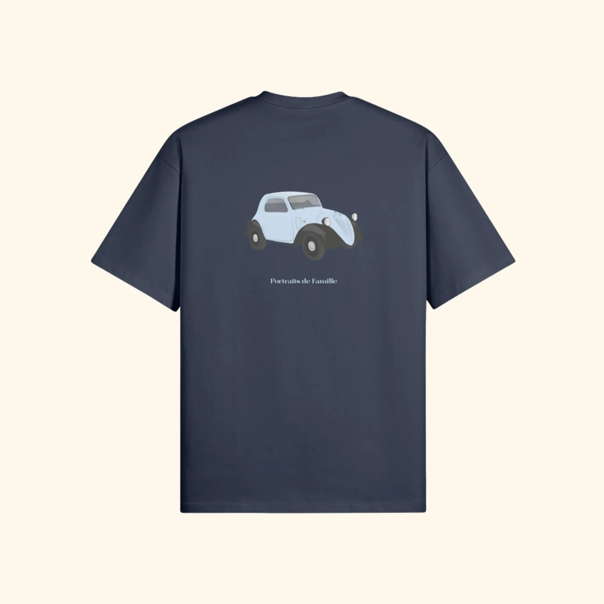 Portraits de Famille The Tee Driver Harbor Blue Heavy Cotton Back