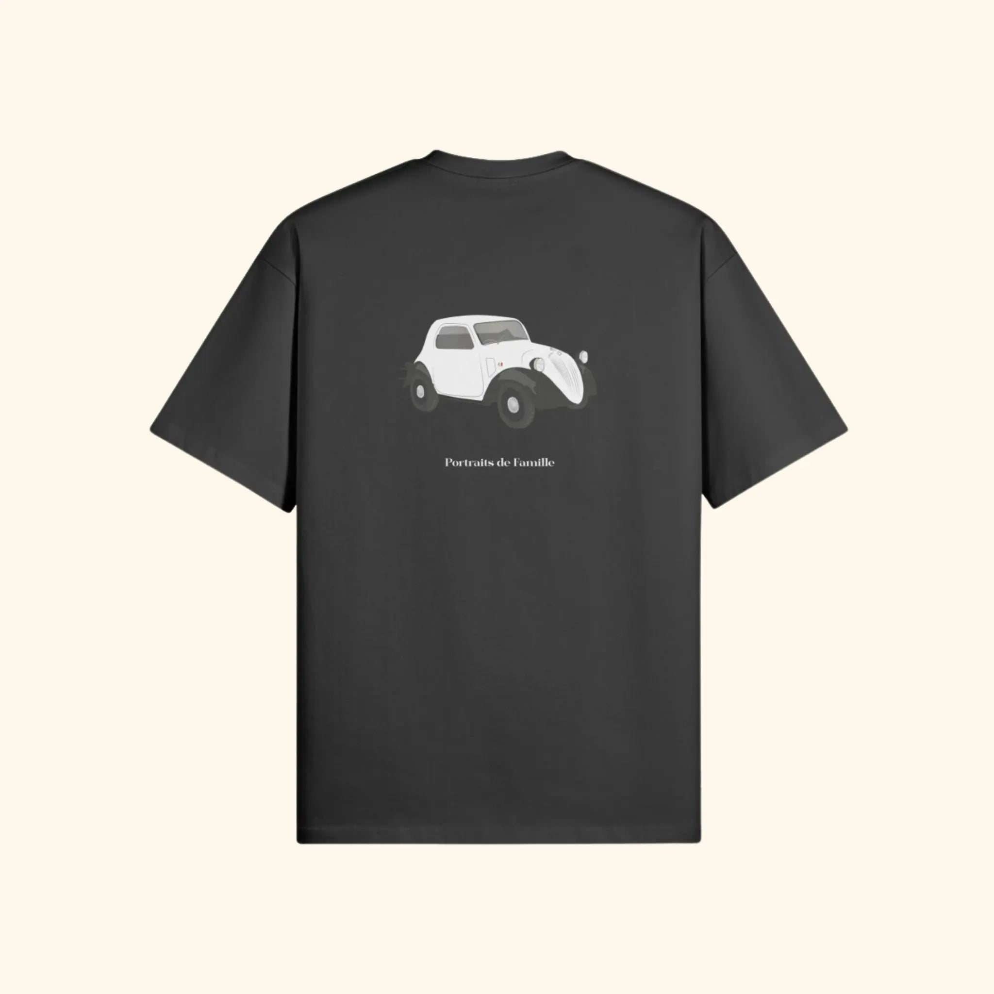 Portraits de Famille The Tee Driver Midnight Black Heavy Cotton Back