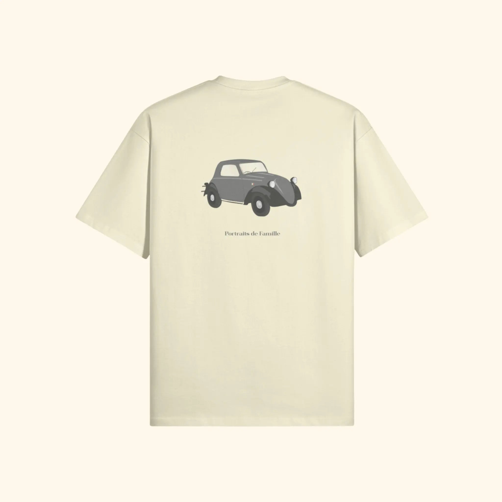 Portraits de Famille The Tee Driver Pastel Cream Heavy Cotton Back