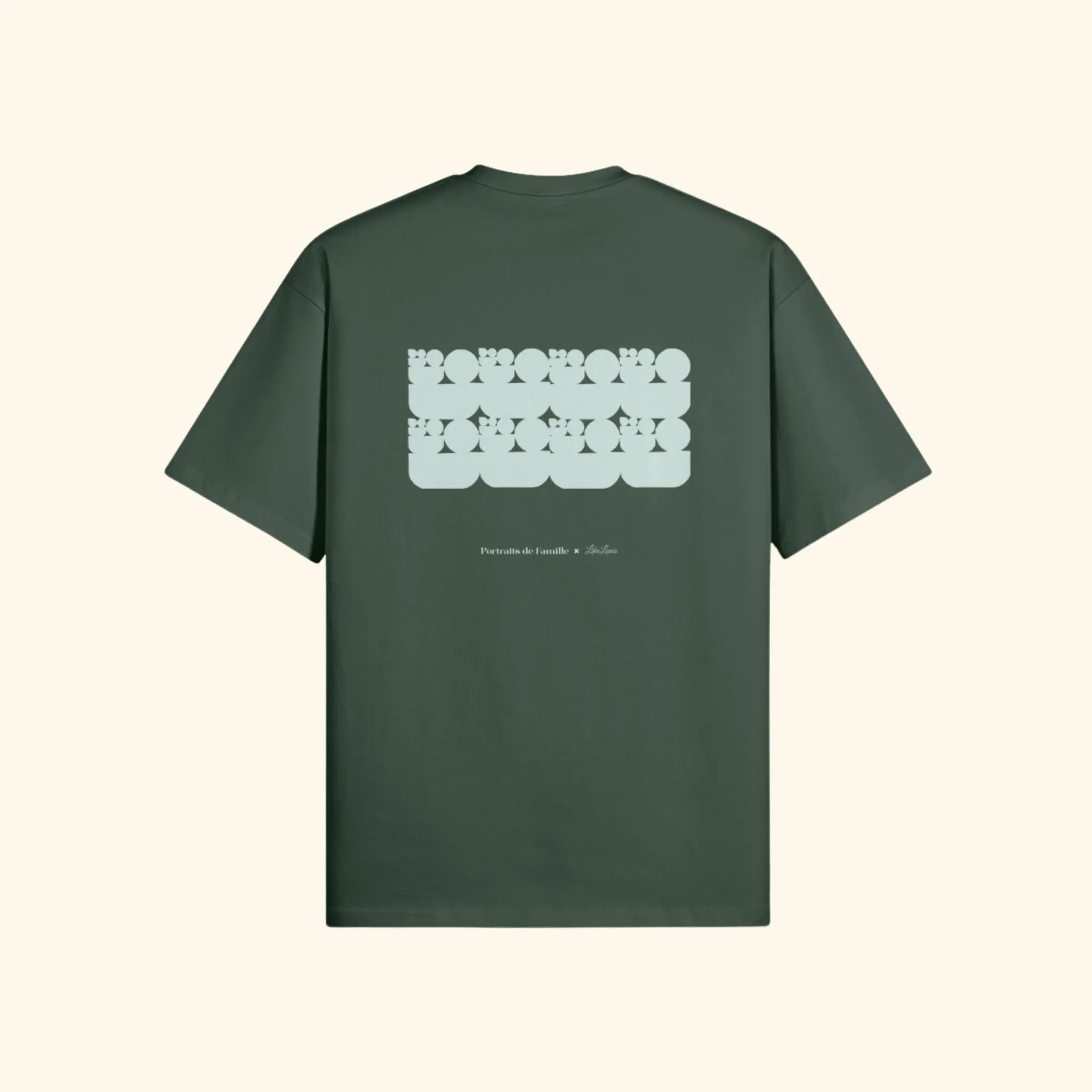 Portraits de Famille The Tee Family Forest Green Heavy Cotton Back