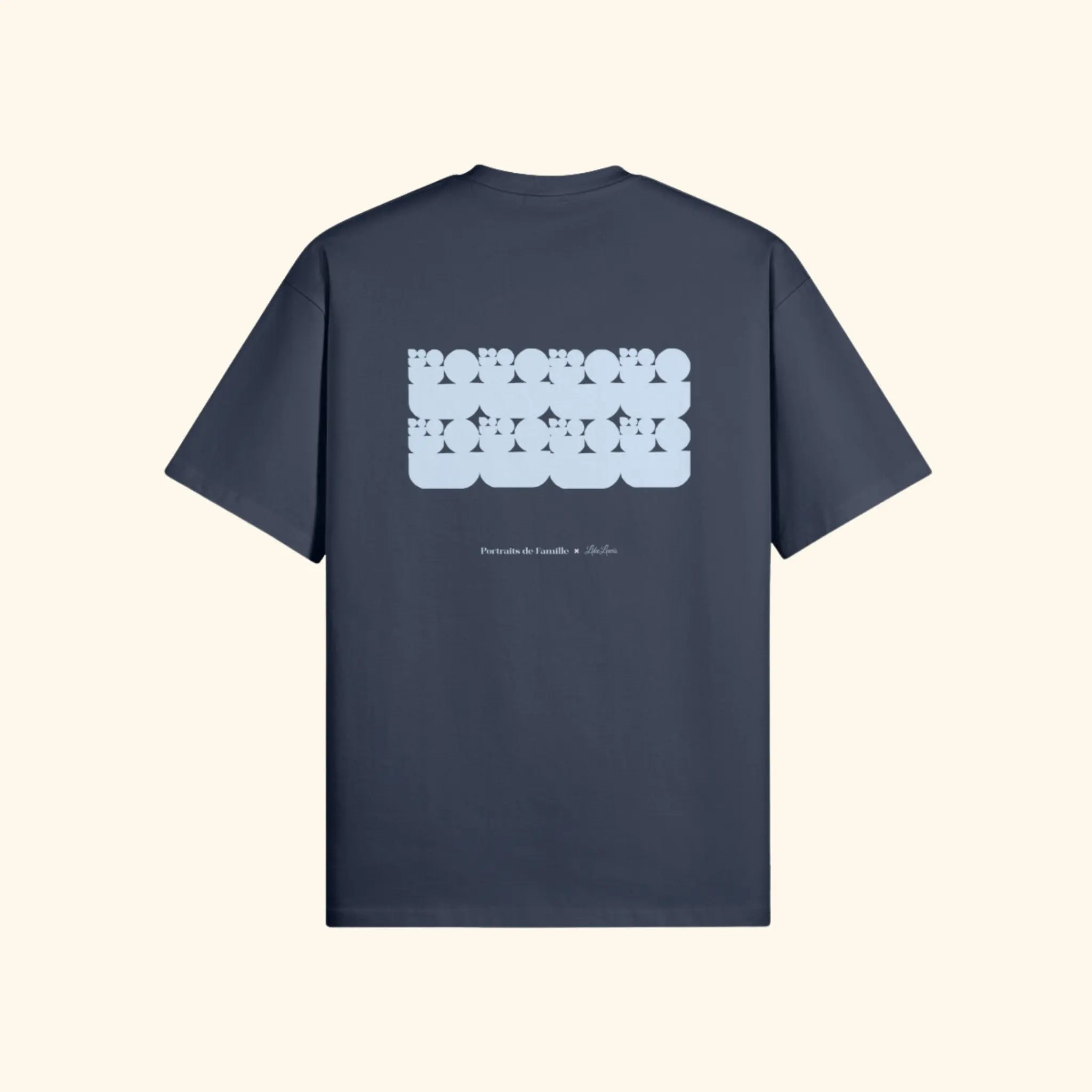 Portraits de Famille The Tee Family Harbor Blue Heavy Cotton Back