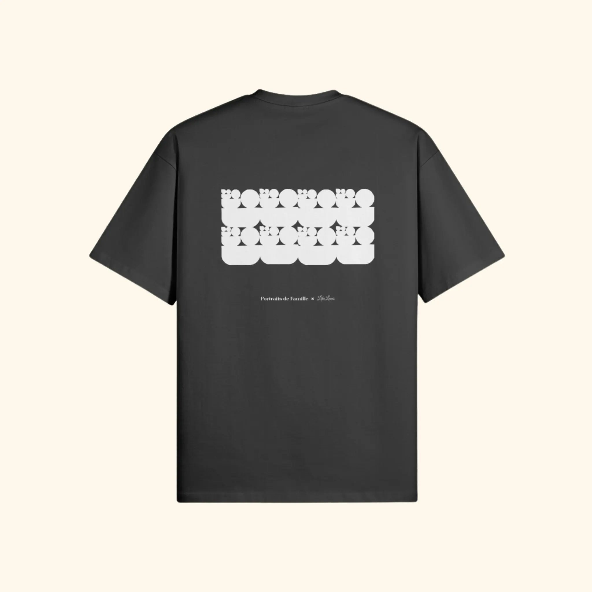 Portraits de Famille The Tee Family Midnight Black Heavy Cotton Back