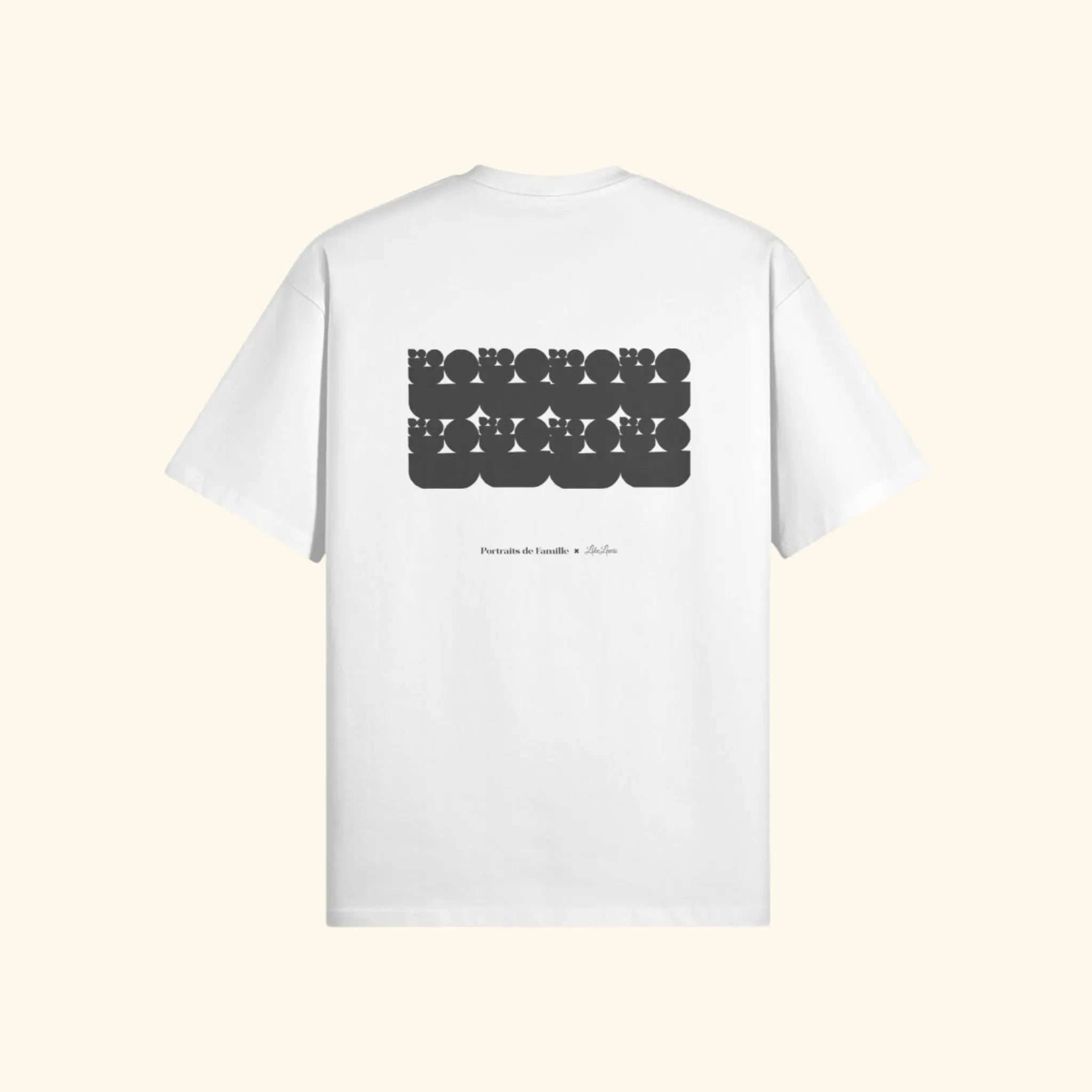 Portraits de Famille The Tee Family Off White Heavy Cotton Back