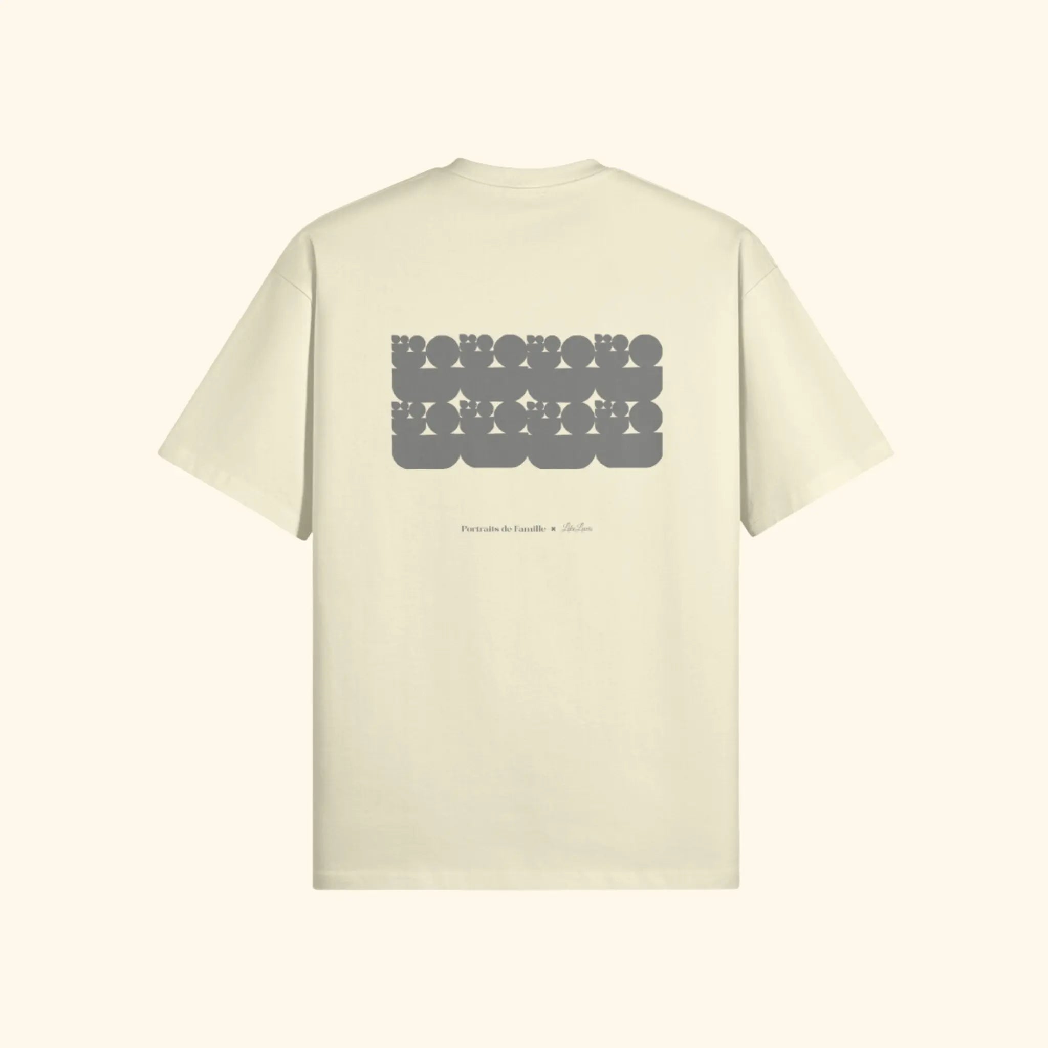 Portraits de Famille The Tee Family Pastel Cream Heavy Cotton Back