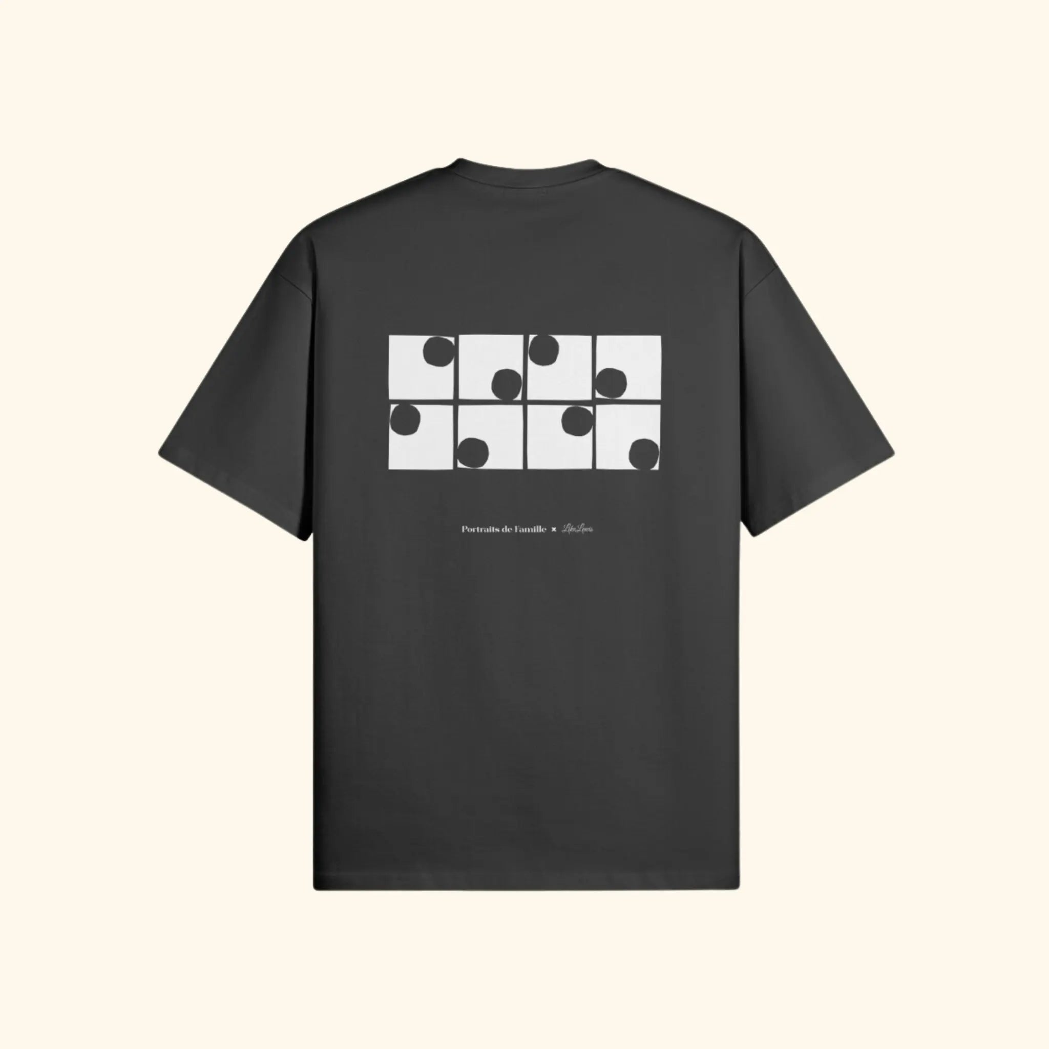 Portraits de Famille The Tee Friends Midnight Black Heavy Cotton Back