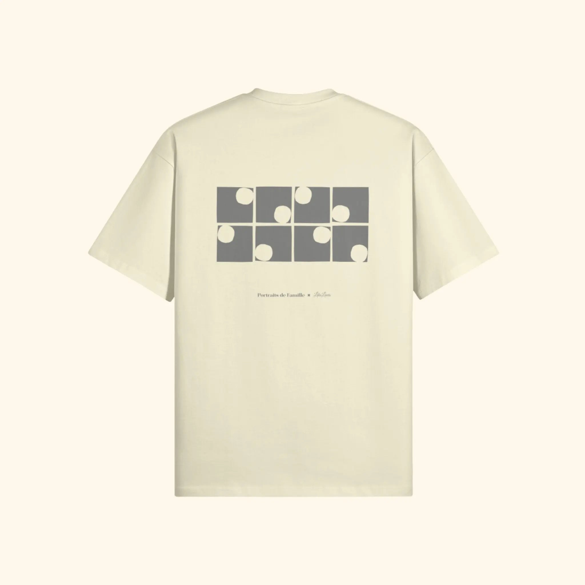 Portraits de Famille The Tee Friends Pastel Cream Heavy Cotton Back