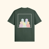 Portraits de Famille The Tee Logo Forest Green Heavy Cotton Back