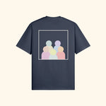 Portraits de Famille The Tee Logo Harbor Blue Heavy Cotton Back