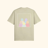 Portraits de Famille The Tee Logo Lemongrass Heavy Cotton Back