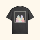 Portraits de Famille The Tee Logo Midnight Black Heavy Cotton Back