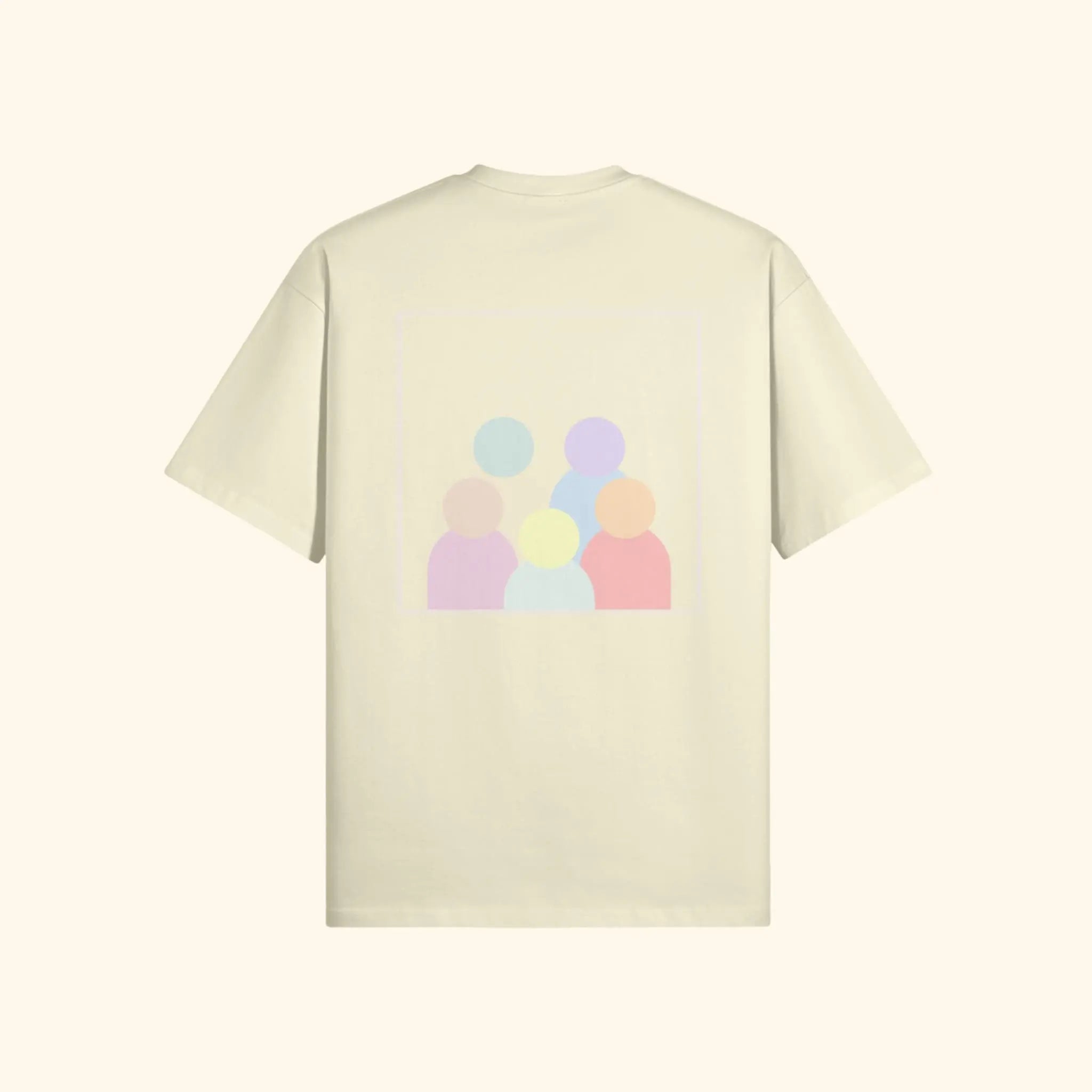 Portraits de Famille The Tee Logo Pastel Cream Heavy Cotton Back