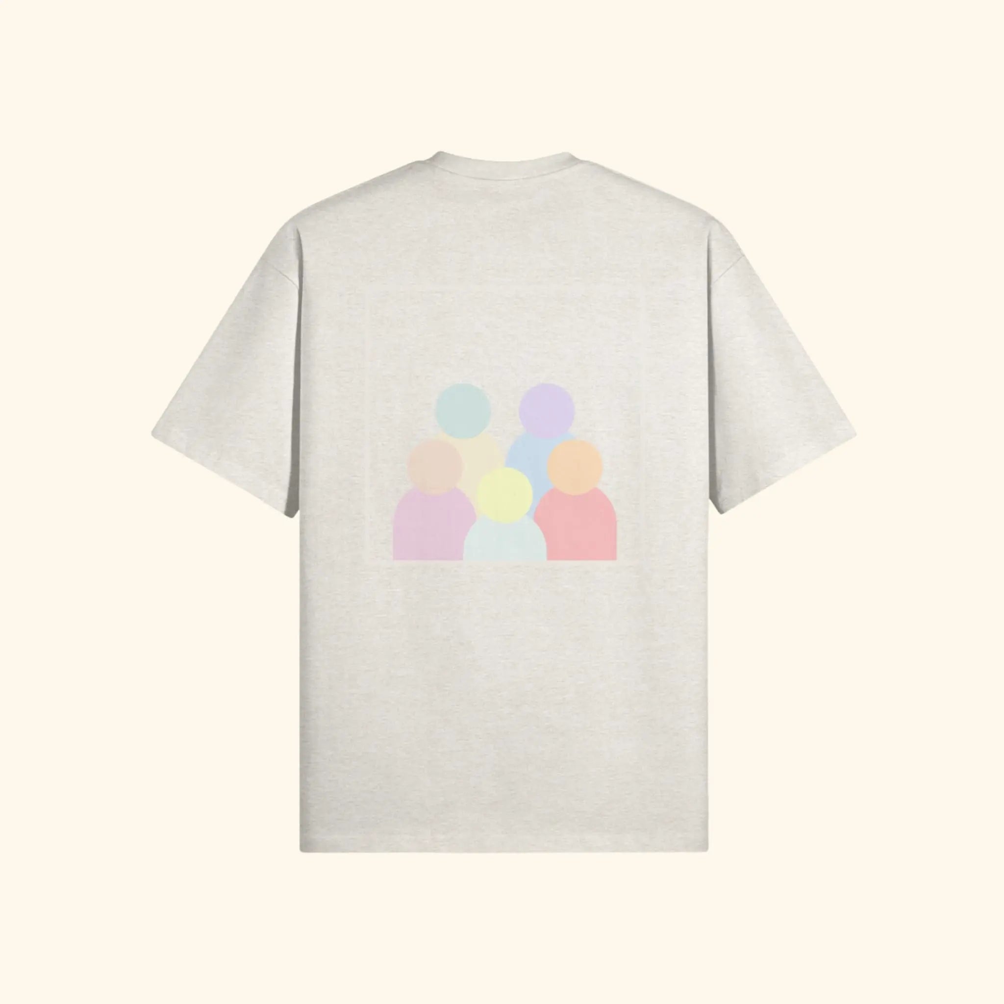 Portraits de Famille The Tee Logo Pearl Gray Heavy Cotton Back