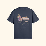 Portraits de Famille The Tee Orchard Harbor Blue Heavy Cotton Back