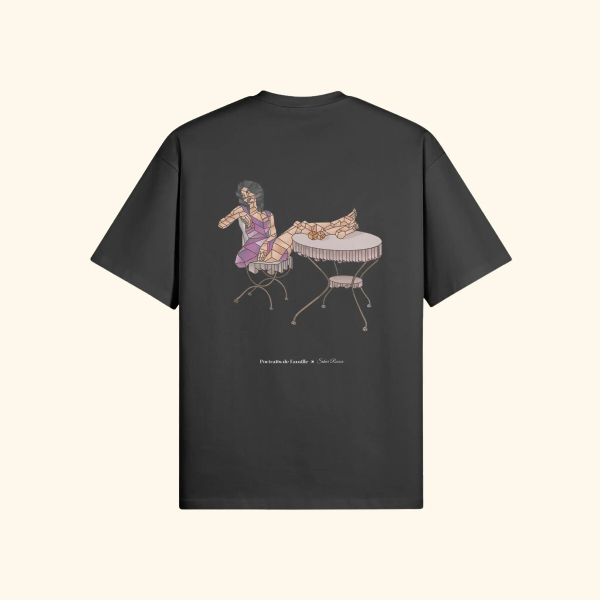 Portraits de Famille The Tee Orchard Midnight Black Heavy Cotton Back