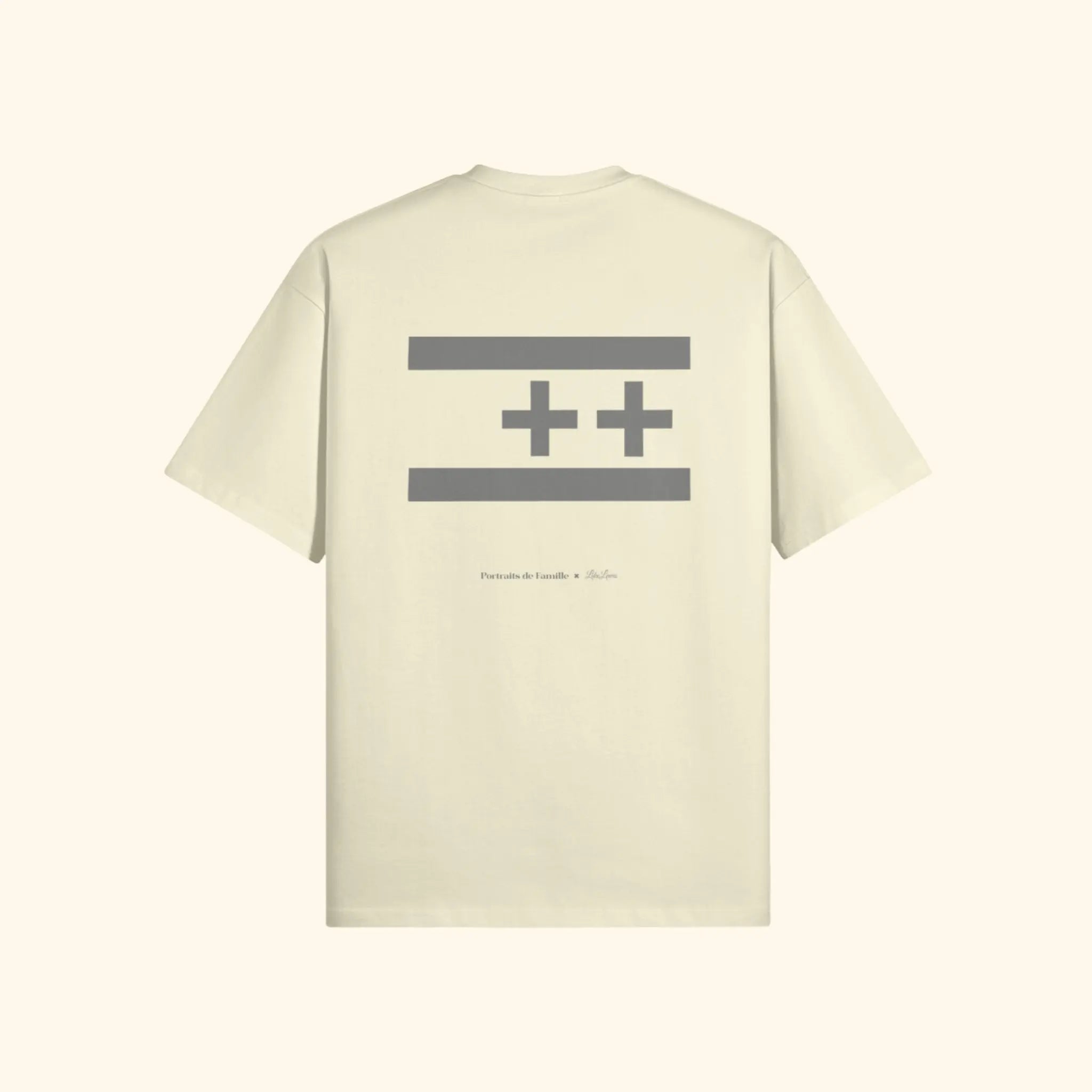 Portraits de Famille The Tee Positive Pastel Cream Heavy Cotton Back