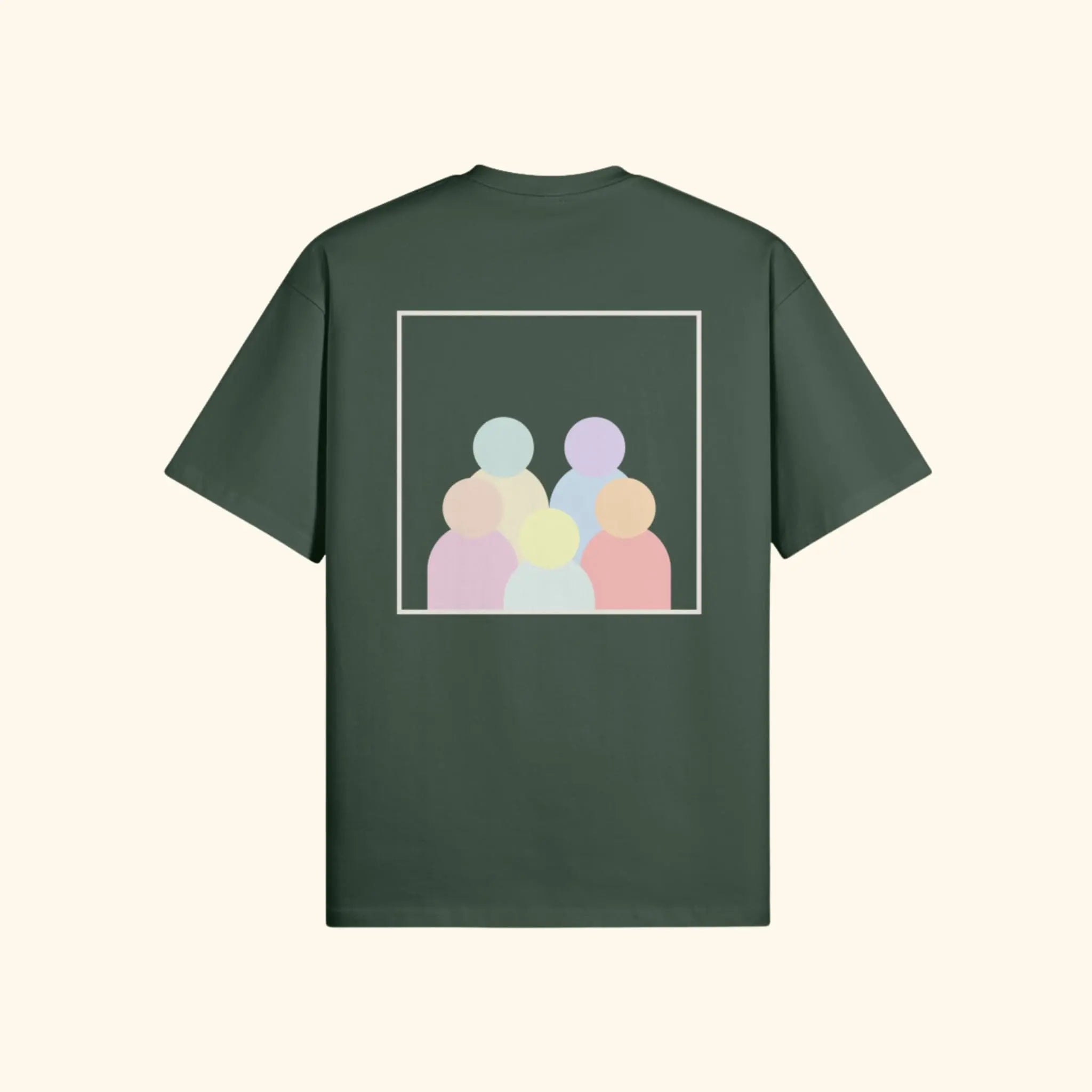 Portraits de Famille The Tee Slogan Forest Green Heavy Cotton Back