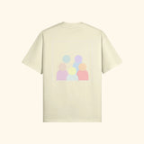 Portraits de Famille The Tee Slogan Pastel Cream Heavy Cotton Back