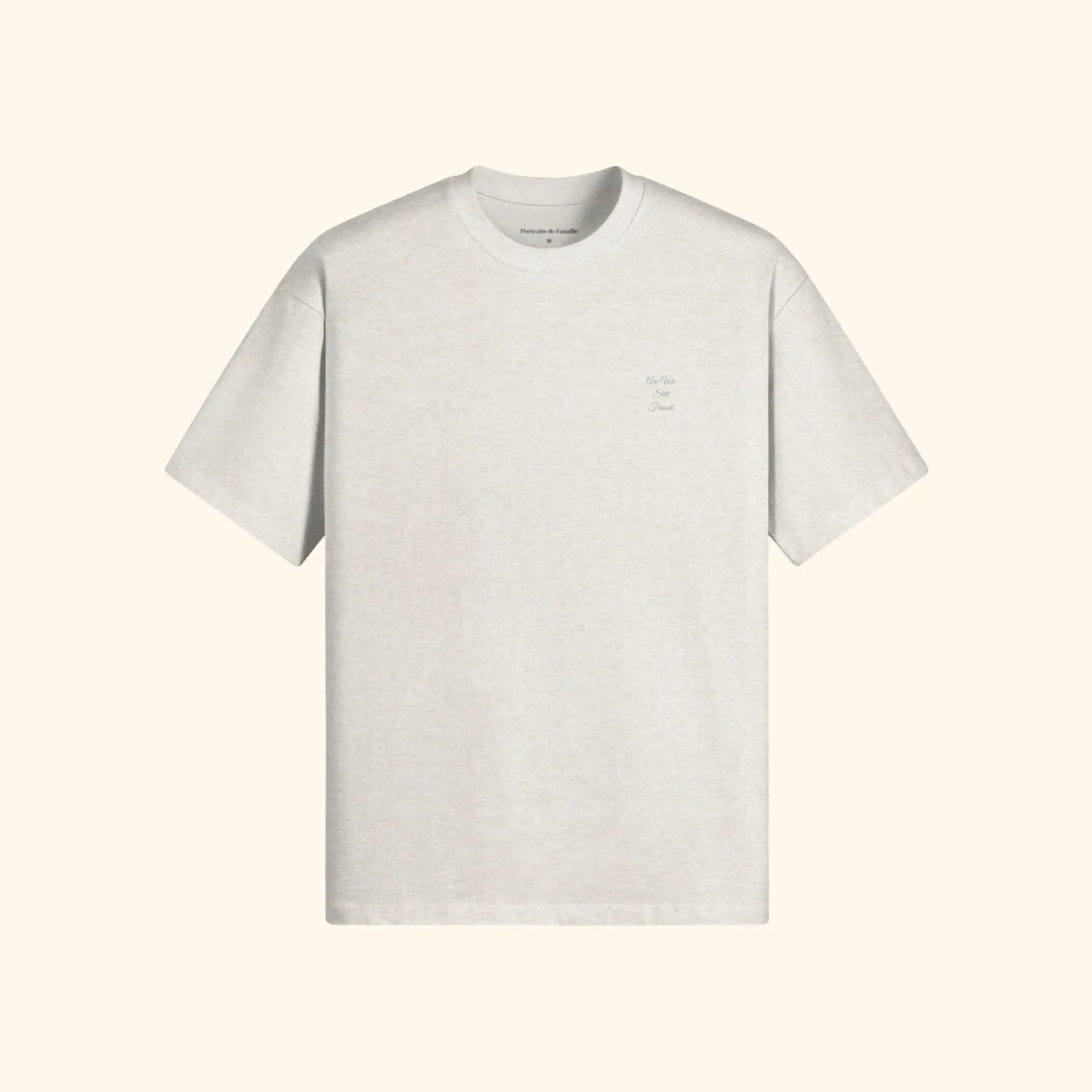 Portraits de Famille The Tee Vibes Pearl Gray Heavy Cotton Front